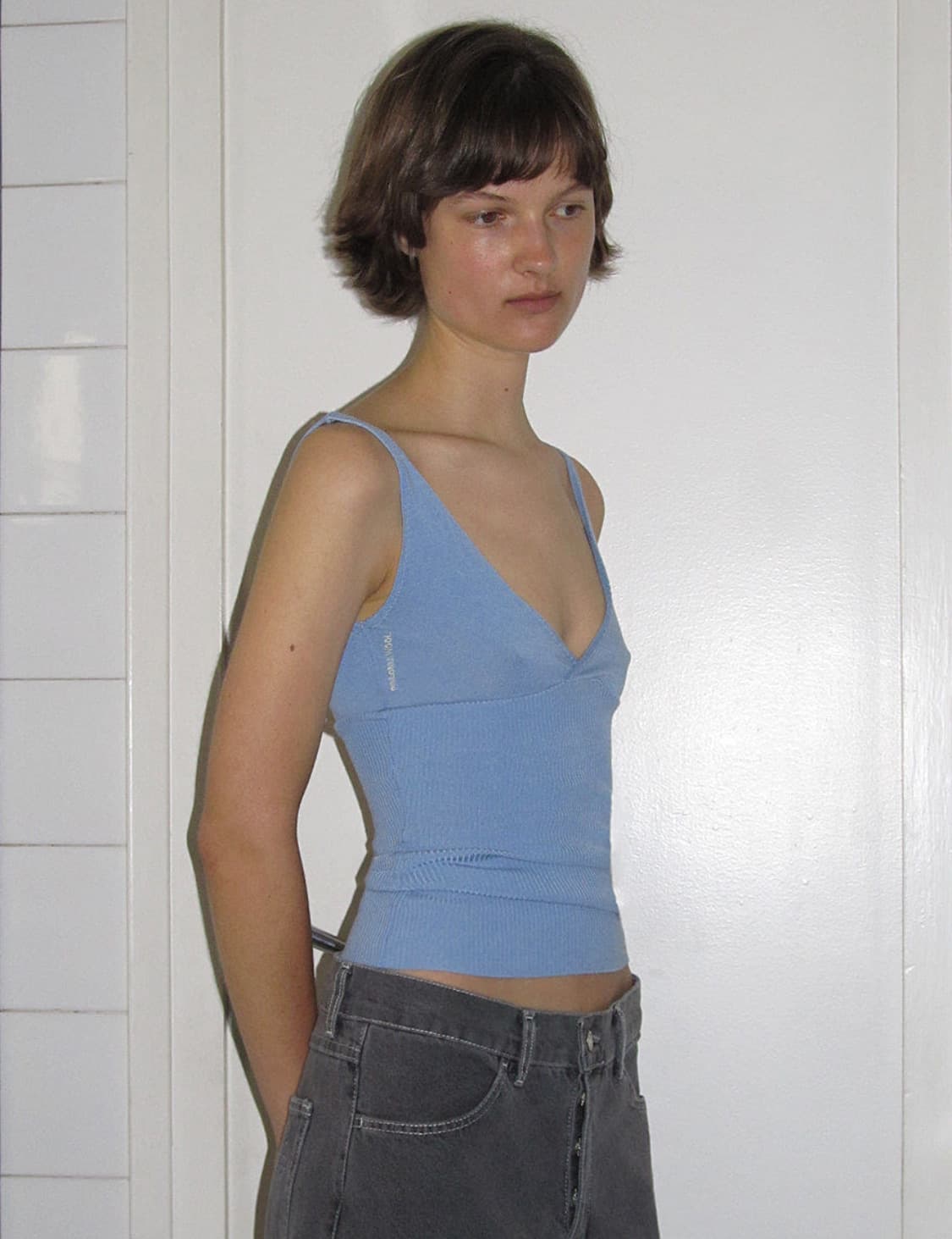 che knitted ribbed top 상품이미지4