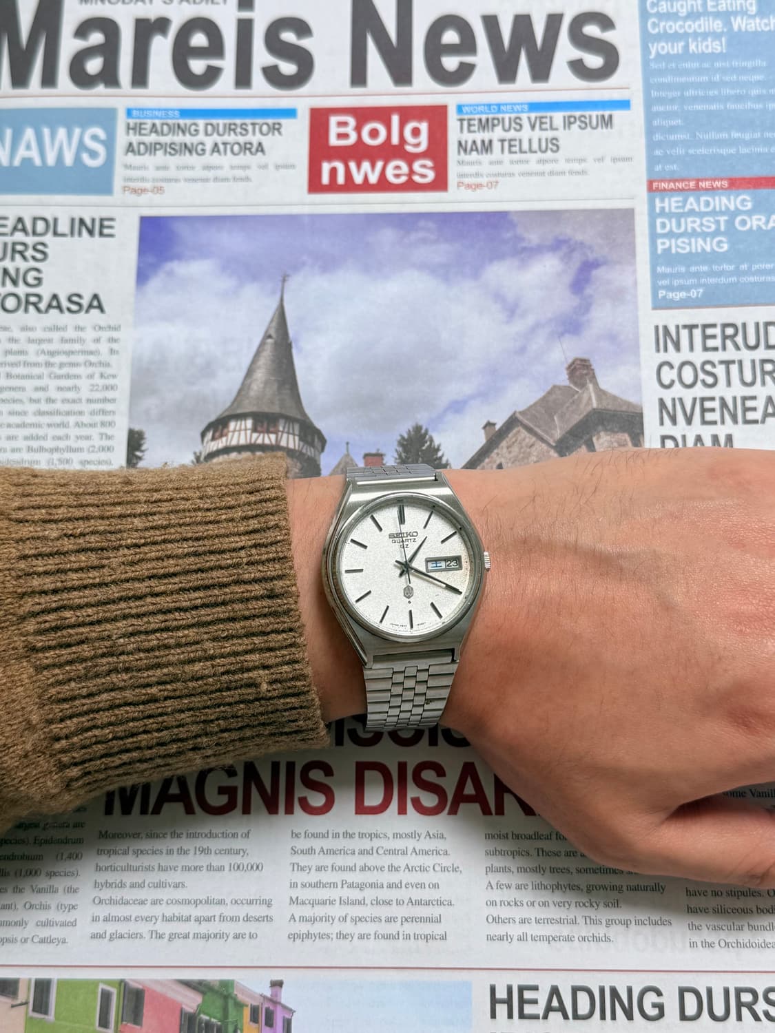 Seiko 세이코 QZ Quartz Day-Date Snow flake  상품이미지9