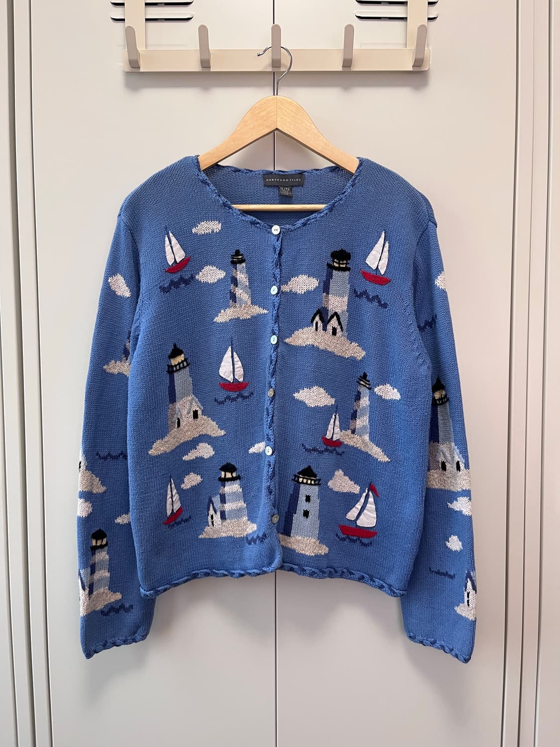 (Rare) Northern isles 바다 풍경 니트 가디건  상품이미지5