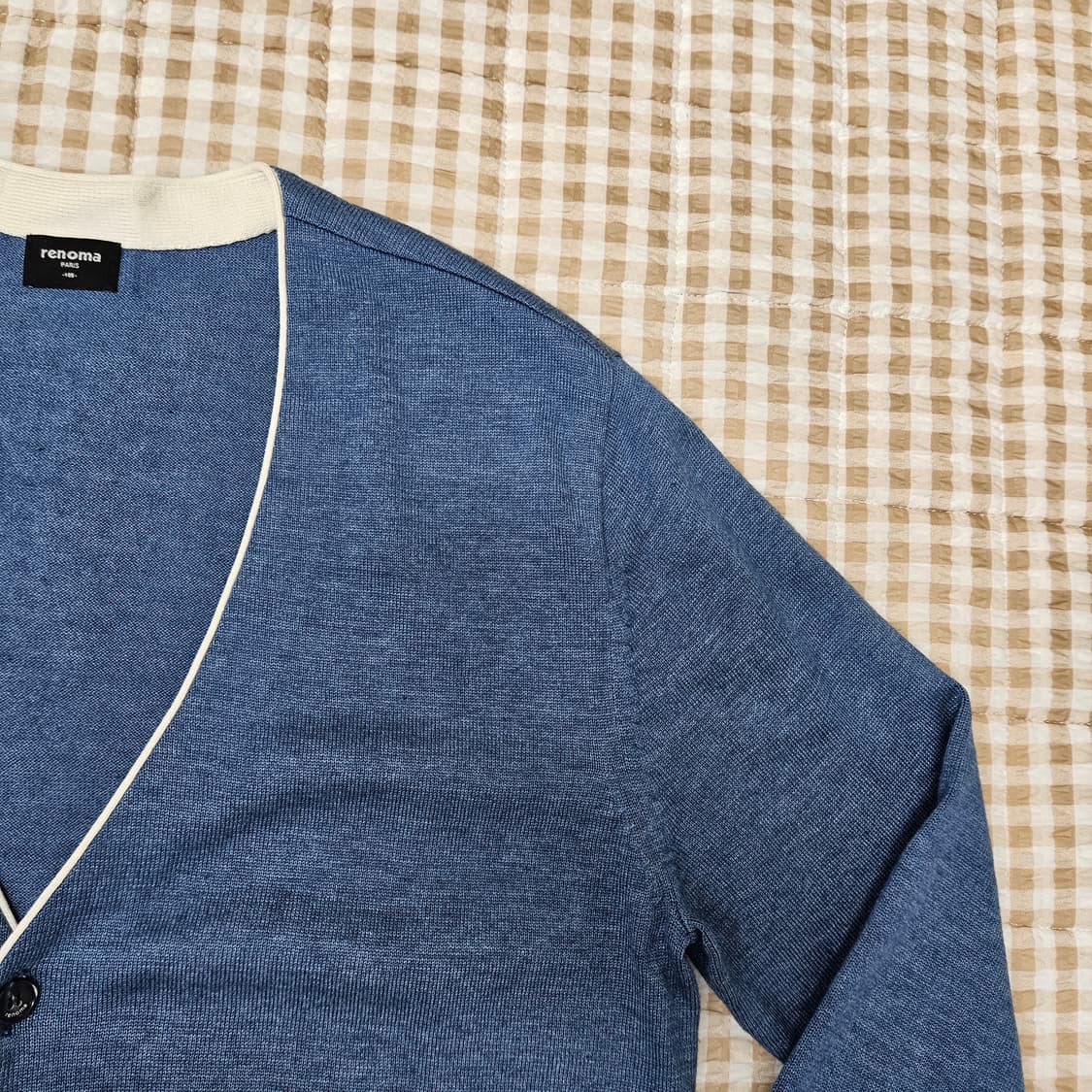 레노마 니트 브이넥 가디건 남자100 상품이미지3