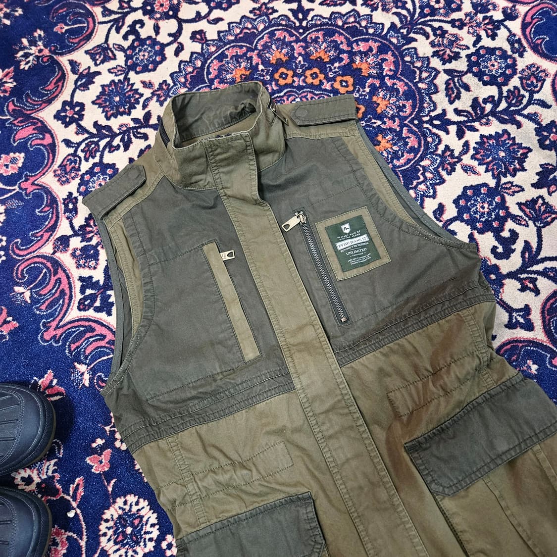 에비수(EVISU) 빈티지 허리스트렙 하프 야상 베스트 자켓  상품이미지5