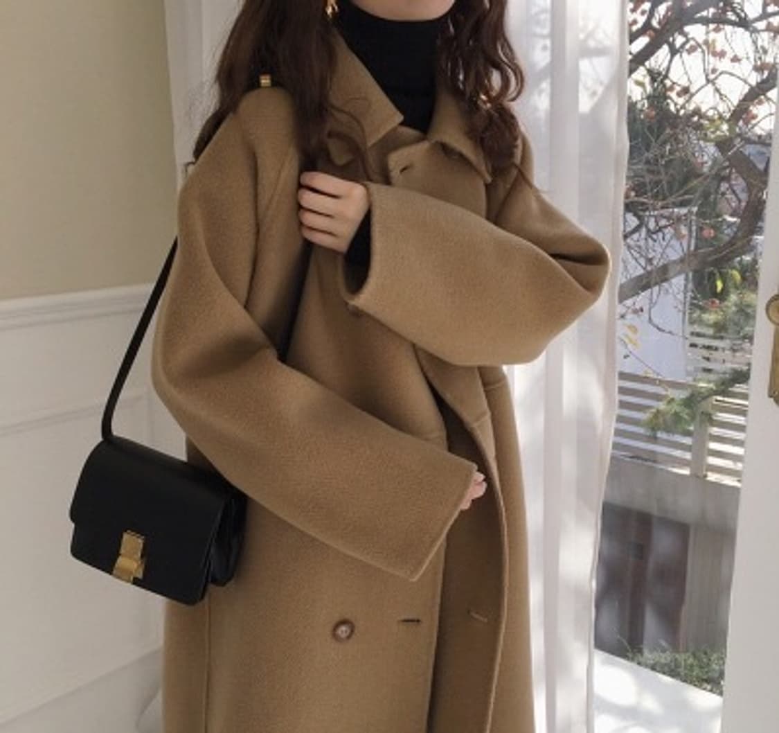 울100 카멜 더블코트 상품이미지1