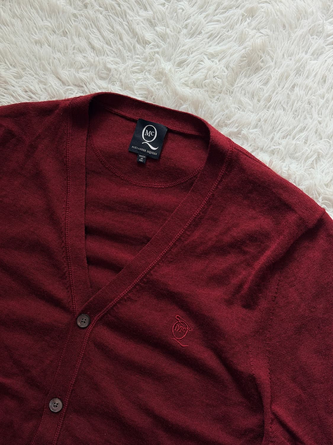 [McQ Alexander McQueen] 엘보 패치 울 가디건 - 버건 상품이미지2