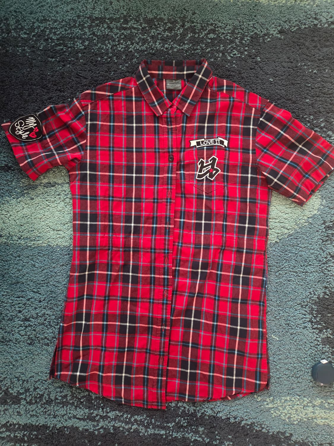 택포)HONGTENGF 레드 체크셔츠 상품이미지1