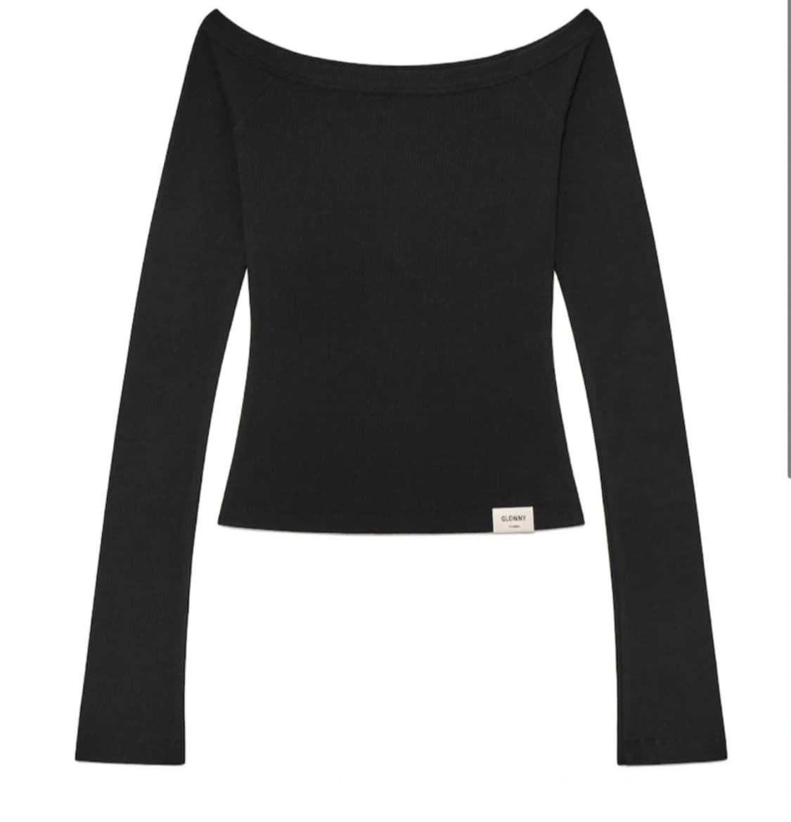 [M] 글로니 G 오프숄더 롱 슬리브 블랙 상품이미지1