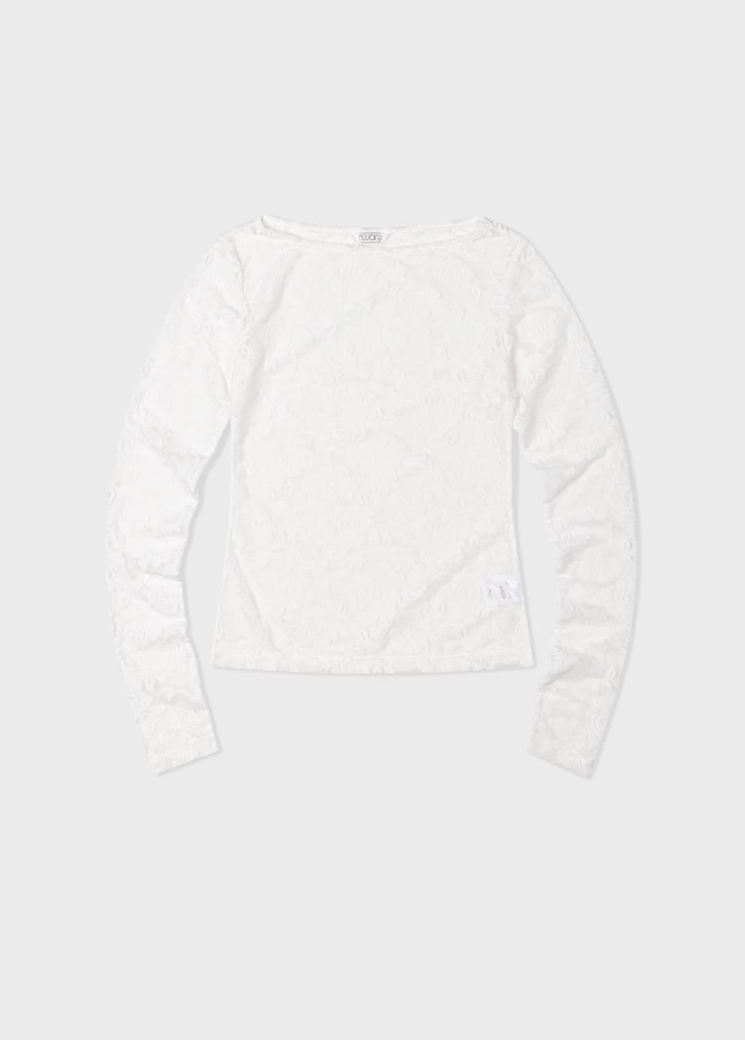 누아누 nuuanu Rugo Long Sleeve_White 씨스루탑 상품이미지1