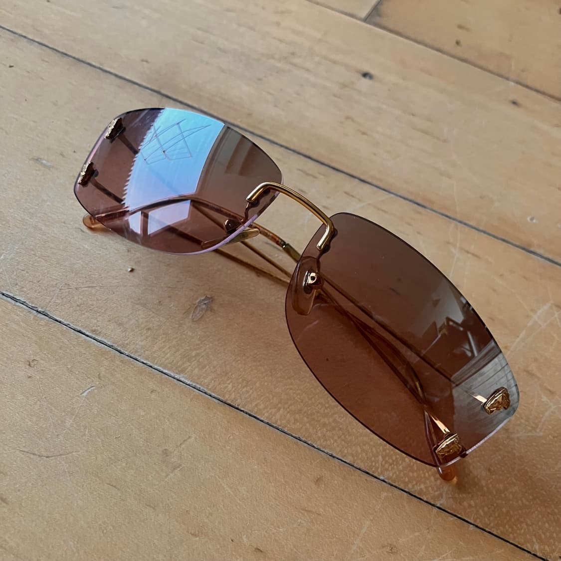 Gianni versace 베르사체 메두사 골드 무테 림리스 선글라스 상품이미지2