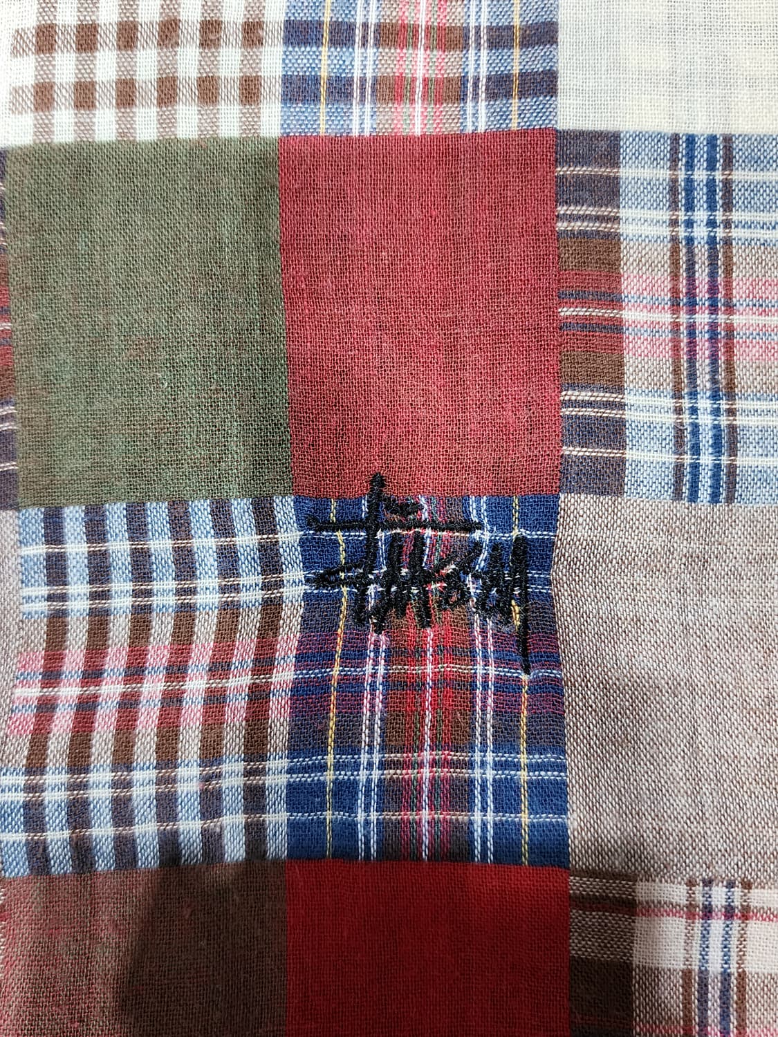 스투시 빈티지 패치워크 반팔 셔츠 L 상품이미지4