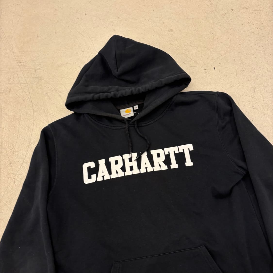 칼하트 빅로고 블랙 후드티 상품이미지2