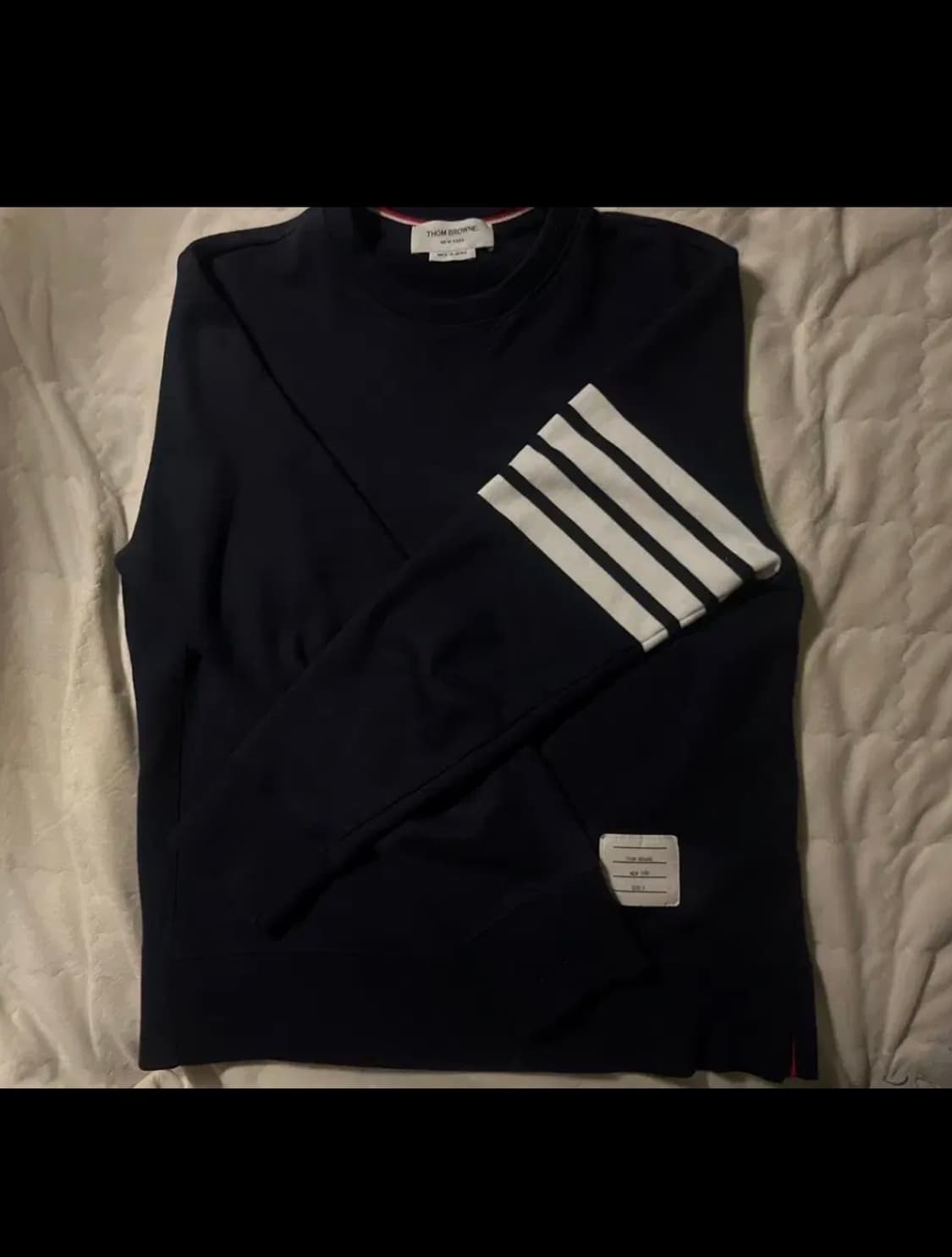 톰브라운 남색 사선 맨투맨 상품이미지1