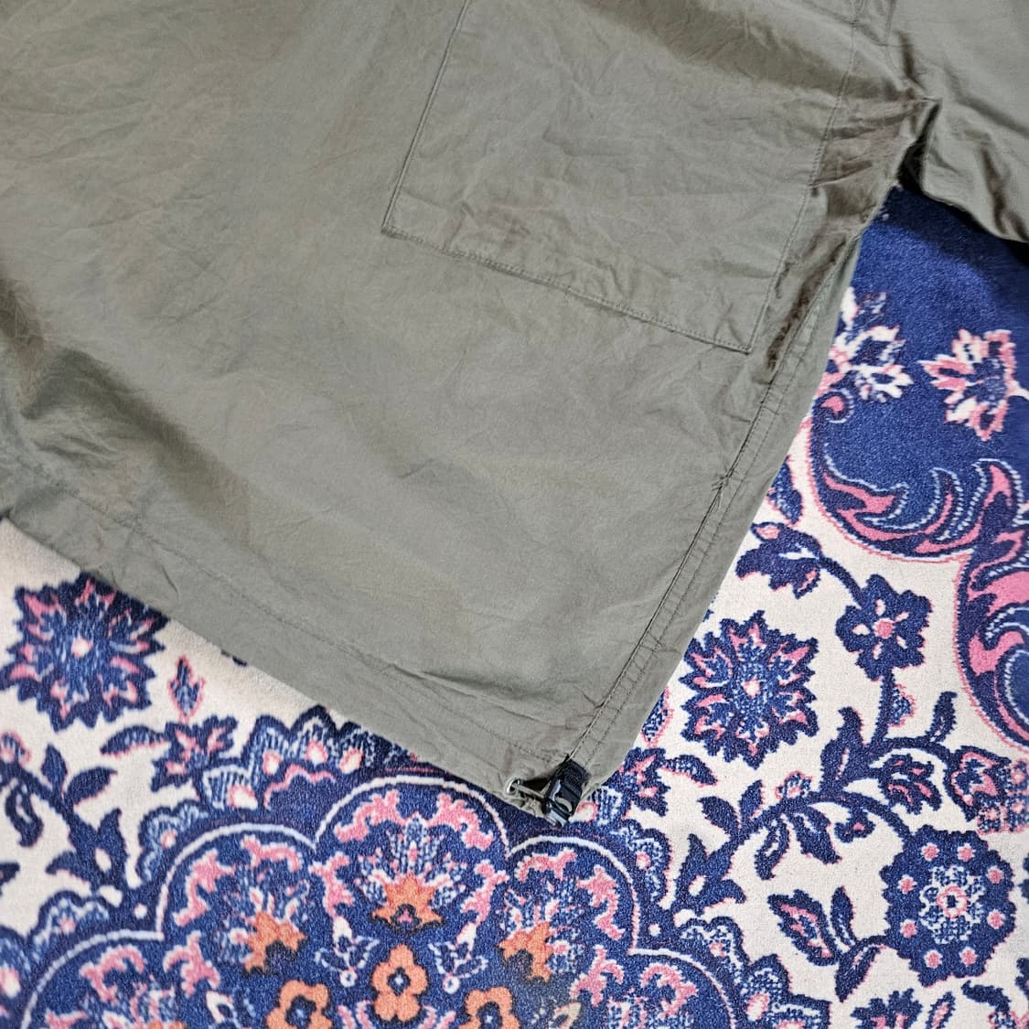 비슬로우 20ss 카키 스트링 빅포켓 바스락 루즈핏 반팔 상품이미지3