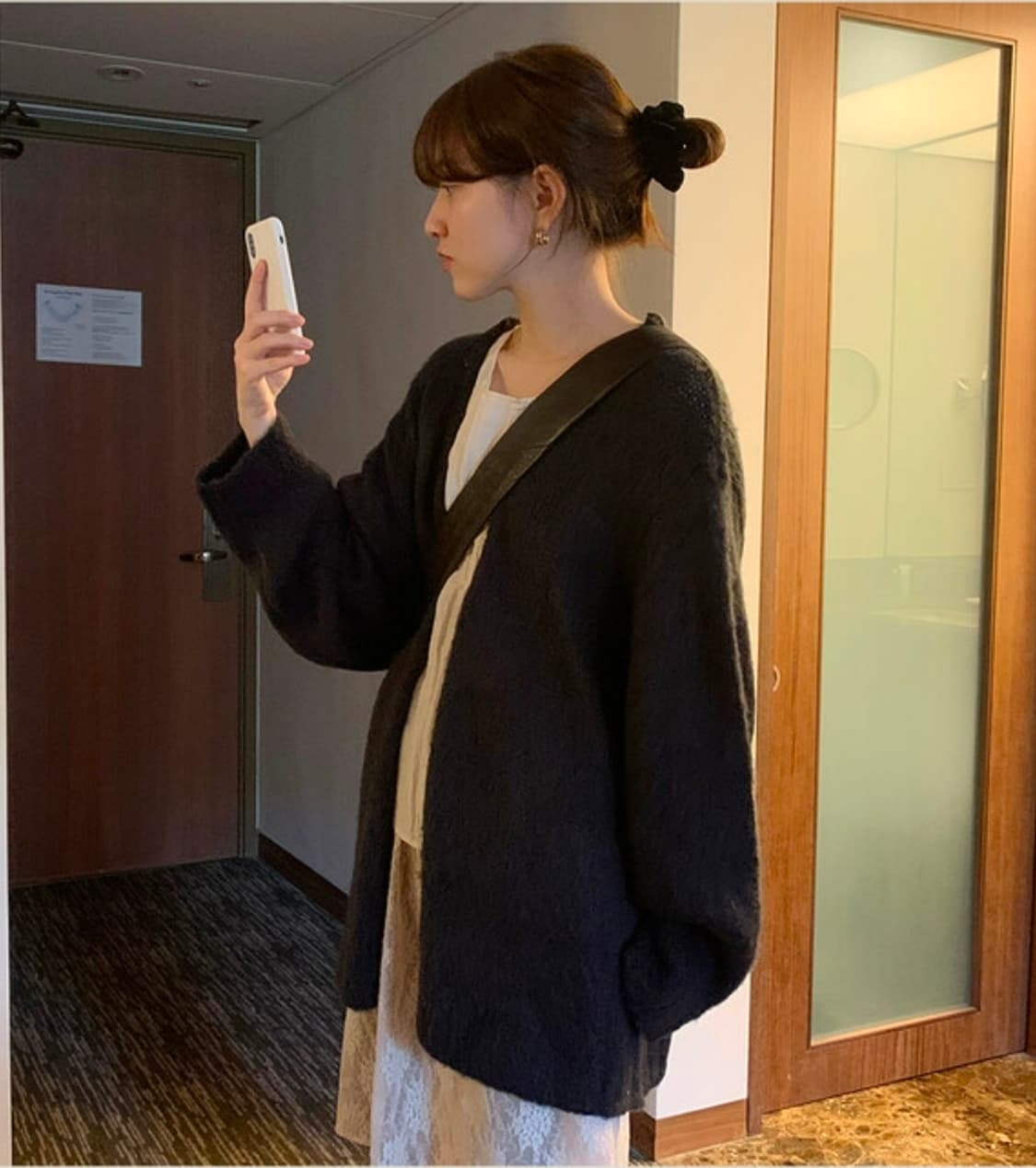 데일리마켓 헤어리 니트 가디건 상품이미지6