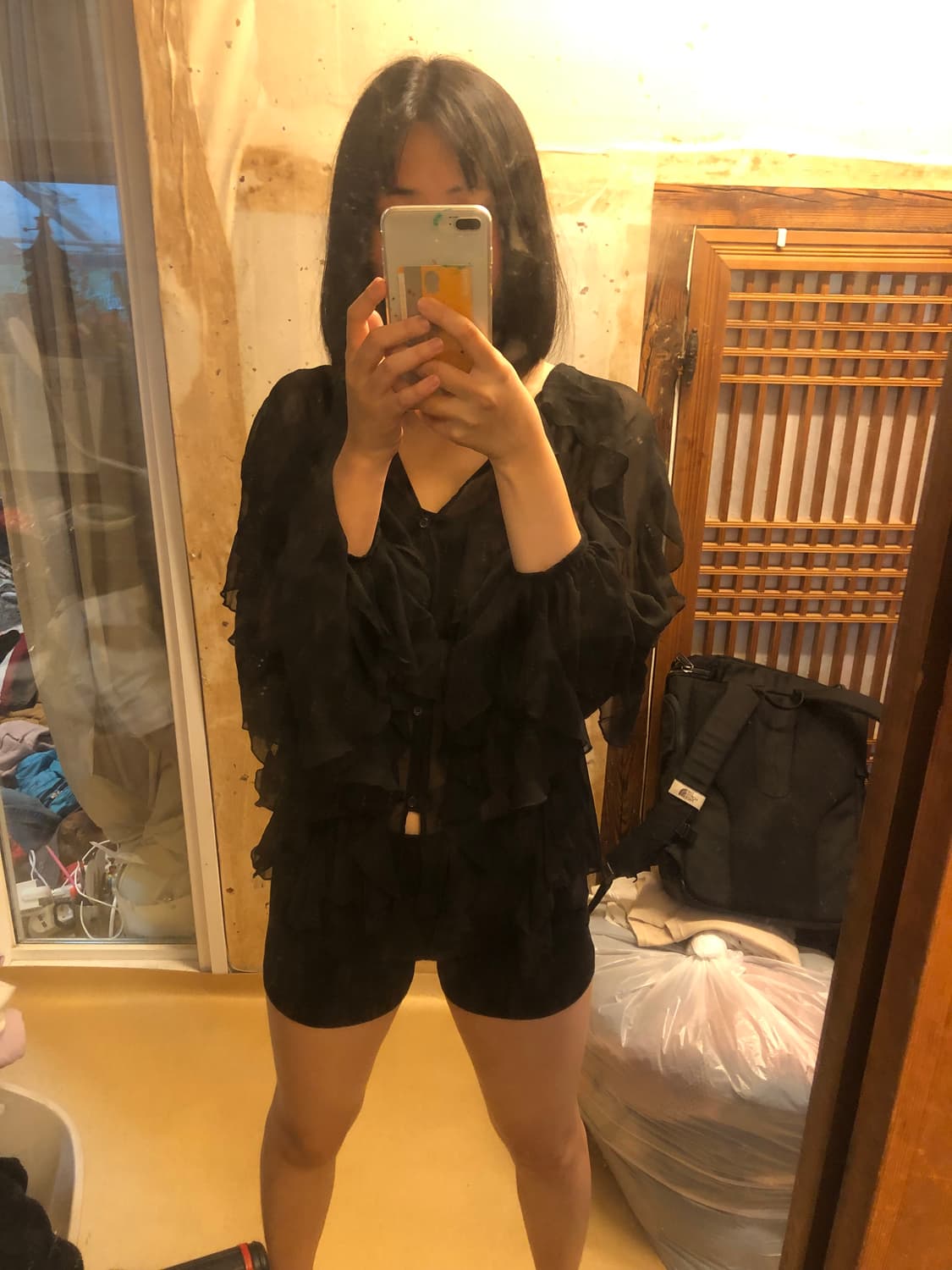 자라 블라우스 아이보리,블랙 상품이미지2