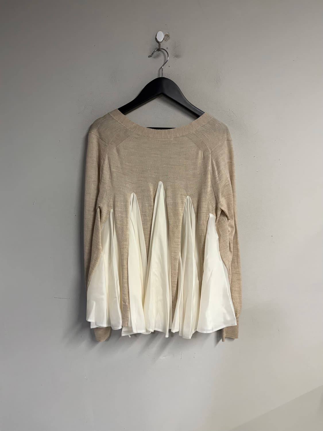 SACAI LUCK flare cardigan beige  상품이미지5