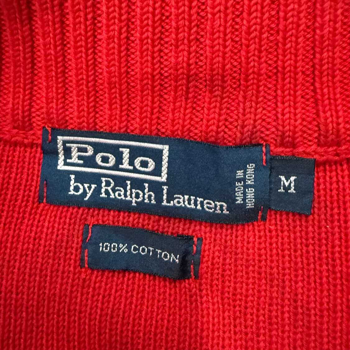 폴로 랄프로렌 레드 니트집업 상품이미지5