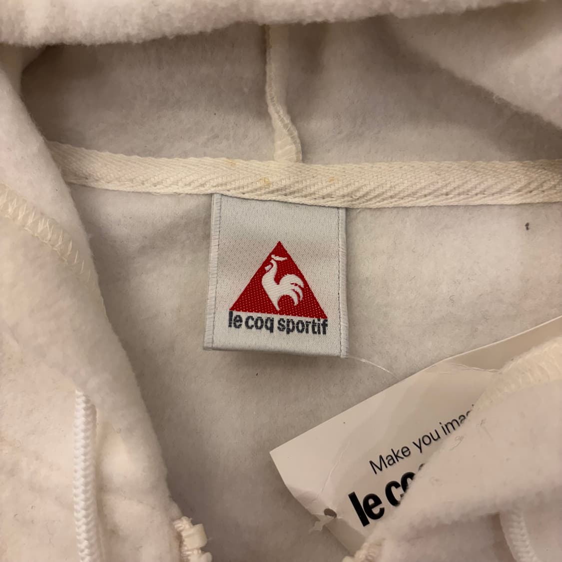 르꼬끄 화이트 빅로고 플리스 후드집업 상품이미지3