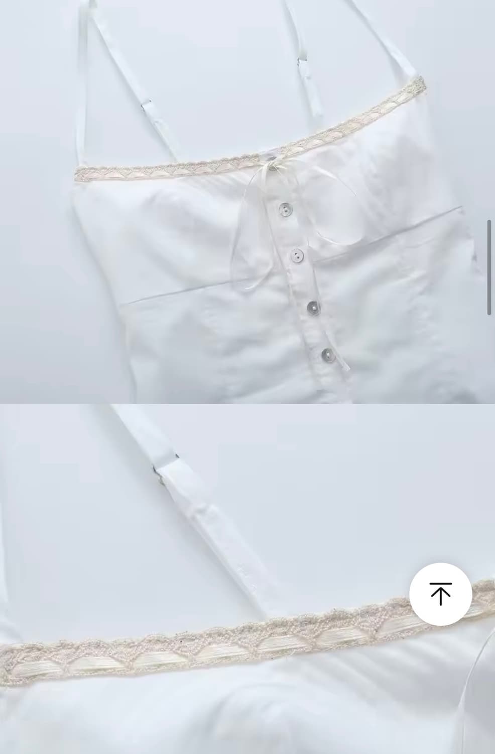 달천깔 발레코어 카하라 화이트 레이스리본 슬리브리스  상품이미지4
