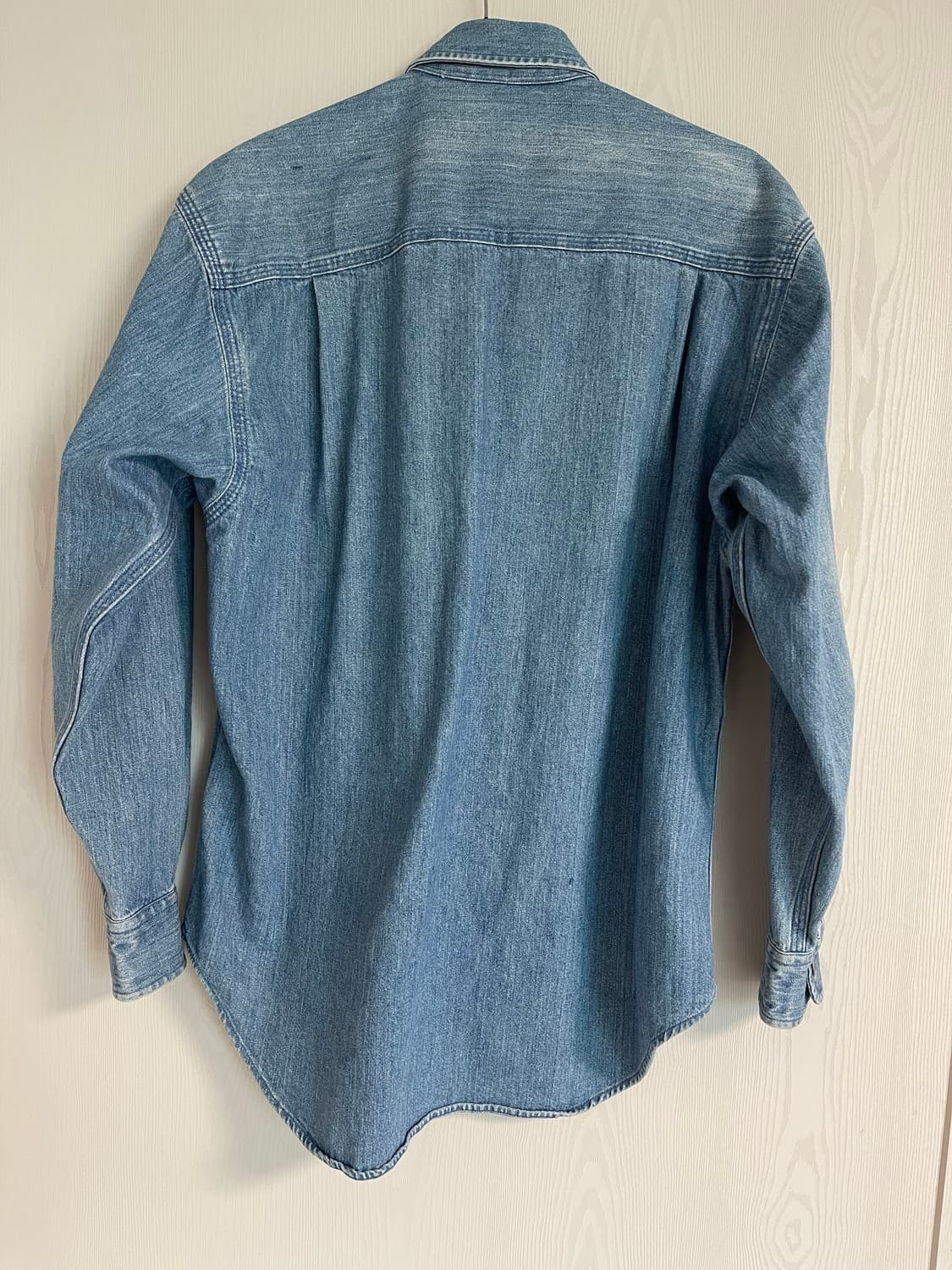 폴로 랄프로렌 1990s 빈티지 덩가리 헤비 데님 셔츠 S (실측100) 상품이미지5