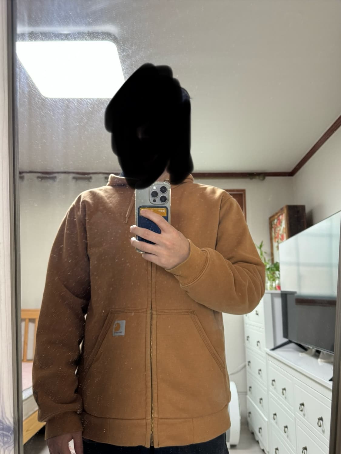 칼하트 후드집업 브라운 s 상품이미지3