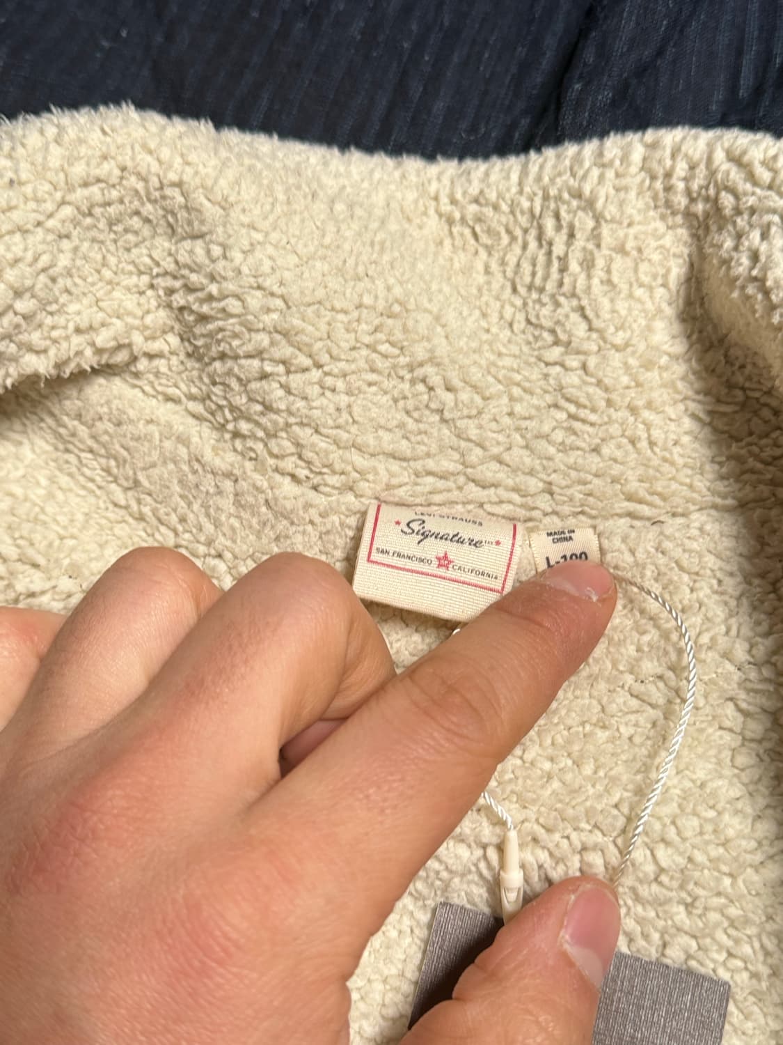 00‘s 리바이스 시그니처 넘버링 셰르파 라인 집업 자켓 L 상품이미지7