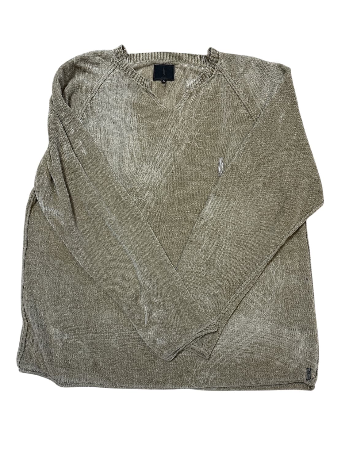 베이지 오버핏 롱니트 상품이미지3