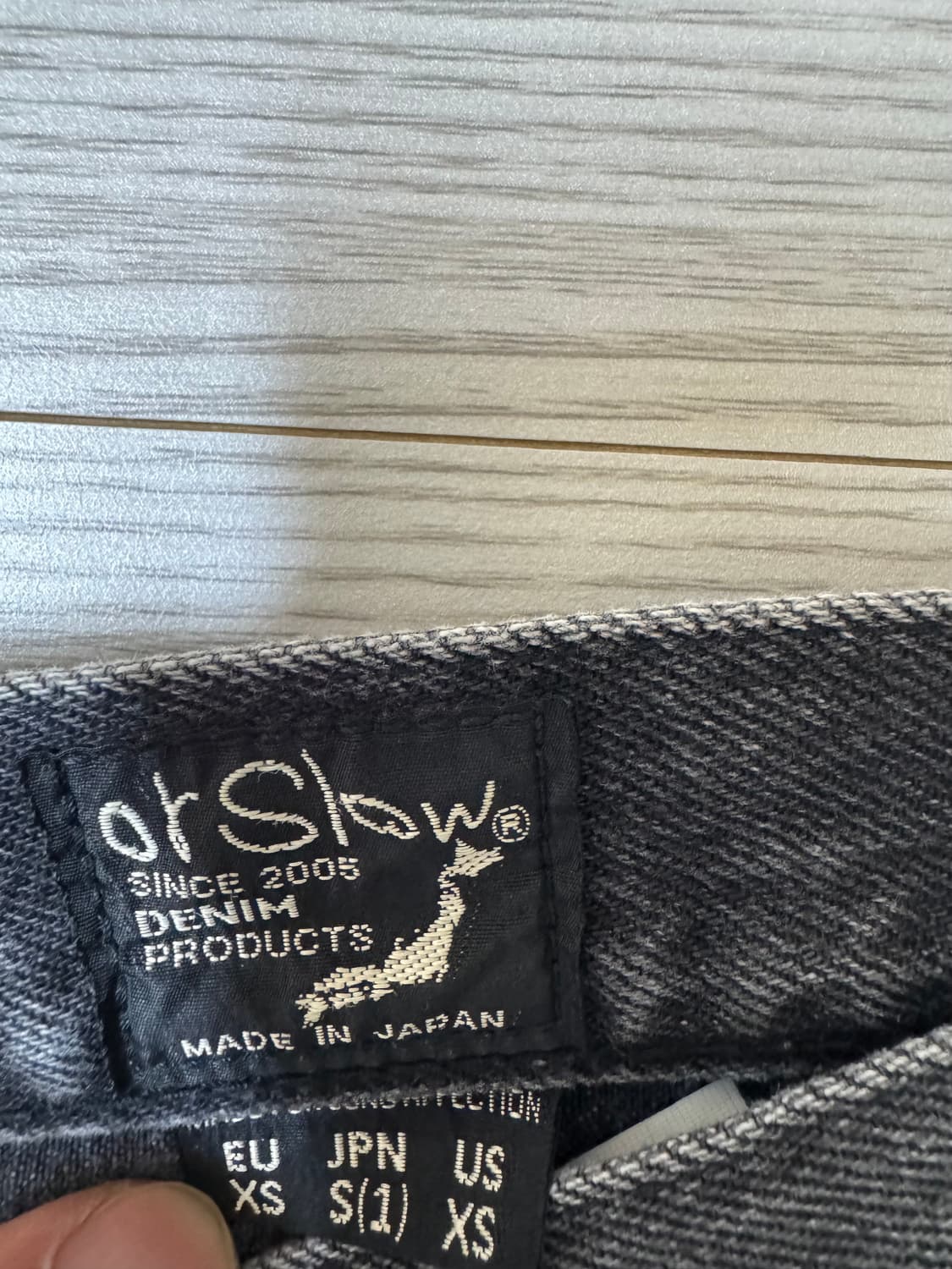 오어슬로우 바지 105W STONE DENIM - BLACK 1사이즈 상품이미지6