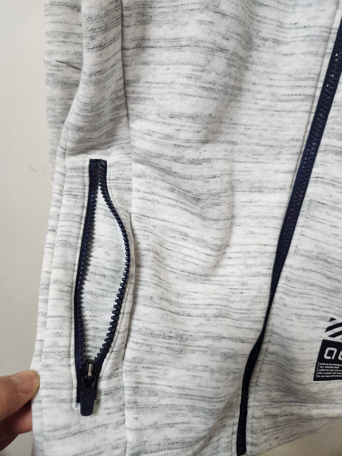 데상트 aar후드집업 멜란지그레이 상품이미지8