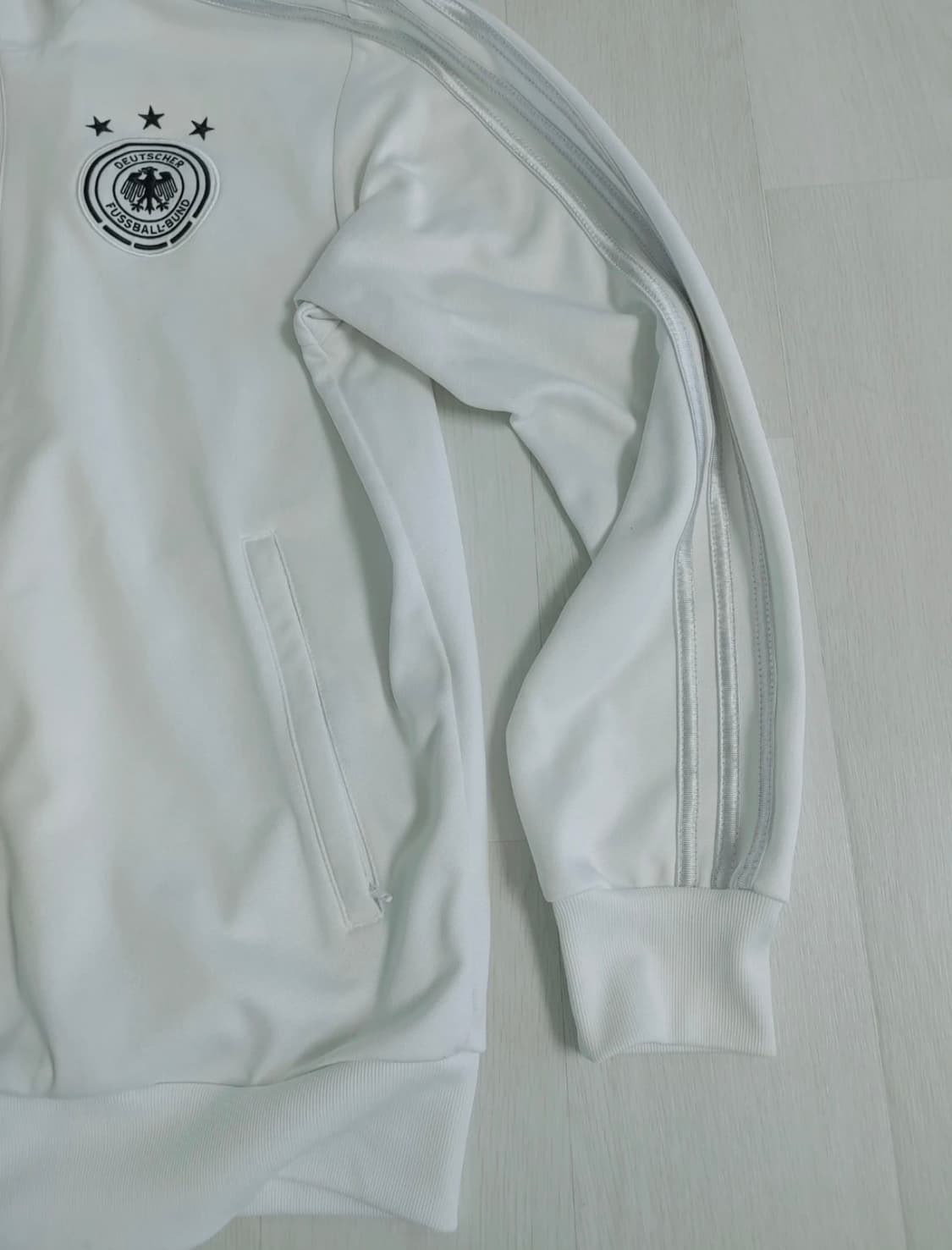 아디다스 독일 실버 흰실 져지 트랙탑 집업 상품이미지2