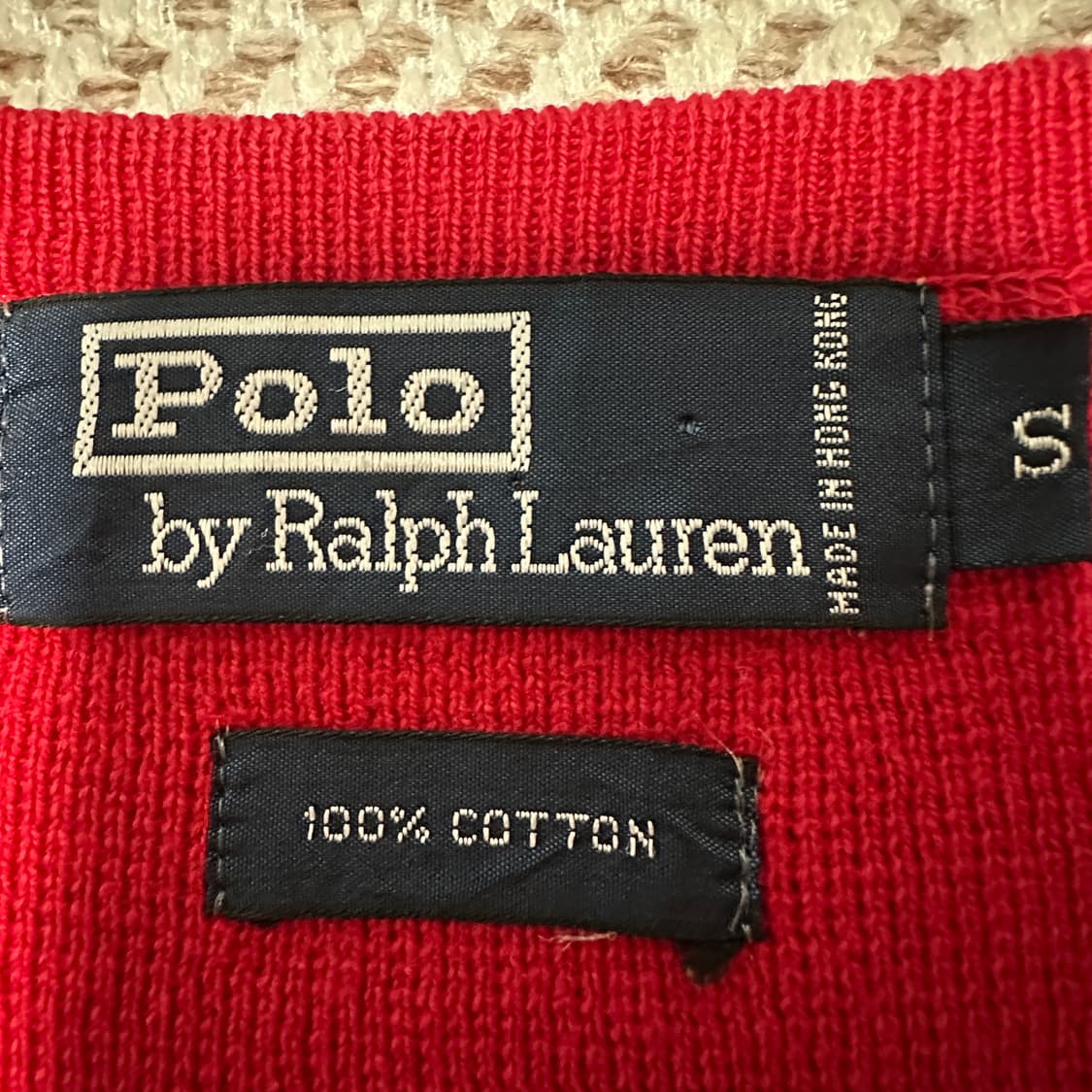 POLO RALPH LAUREN cotton knit vest red 상품이미지4