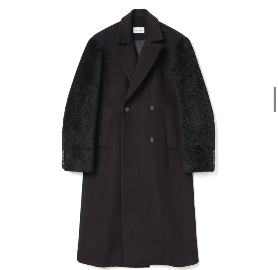 [밀로우먼] 블랙 퍼 소매 코트 S 상품이미지1