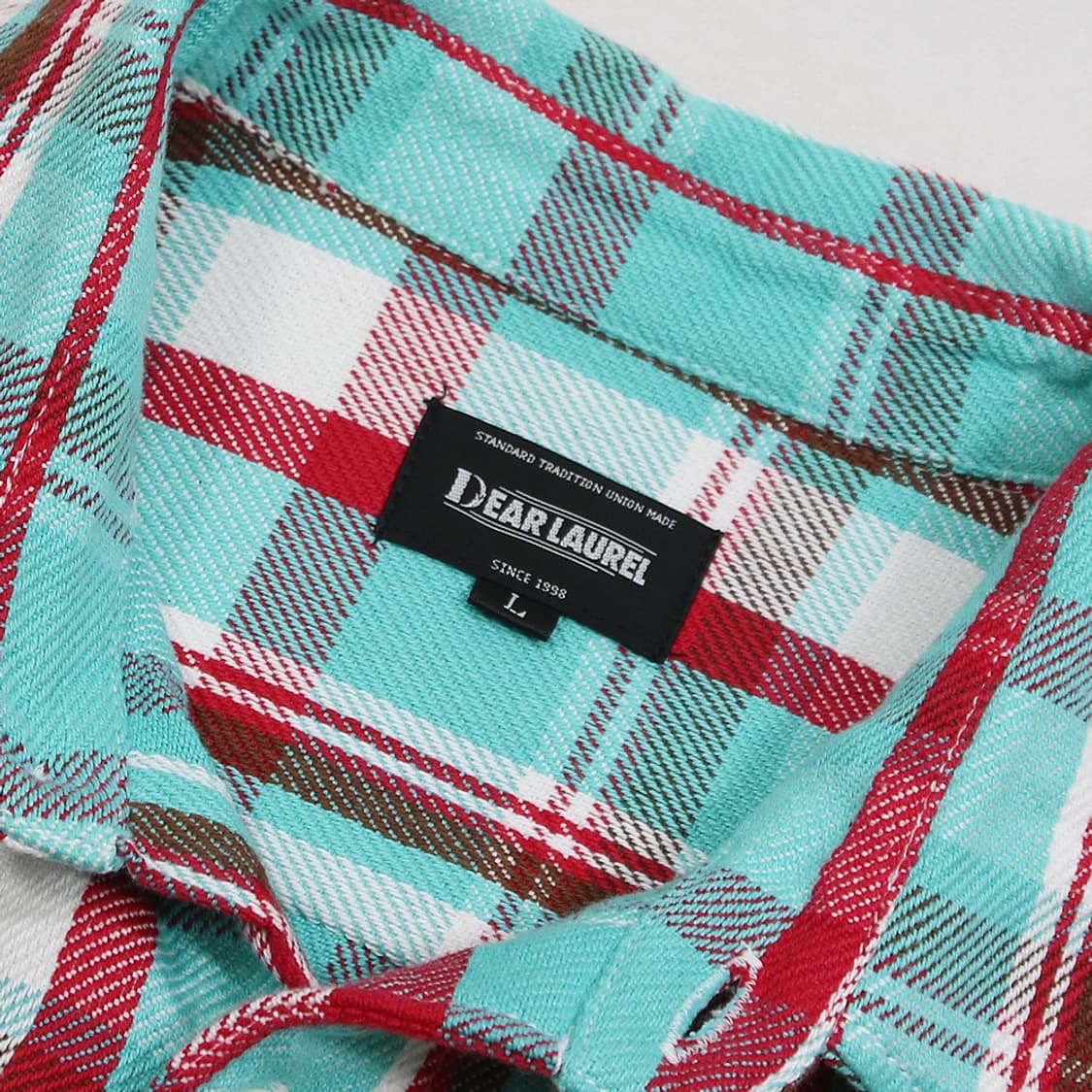 (착용컷) DEAR LAUREL 워크 체크 셔츠 (남성용 100) 상품이미지5