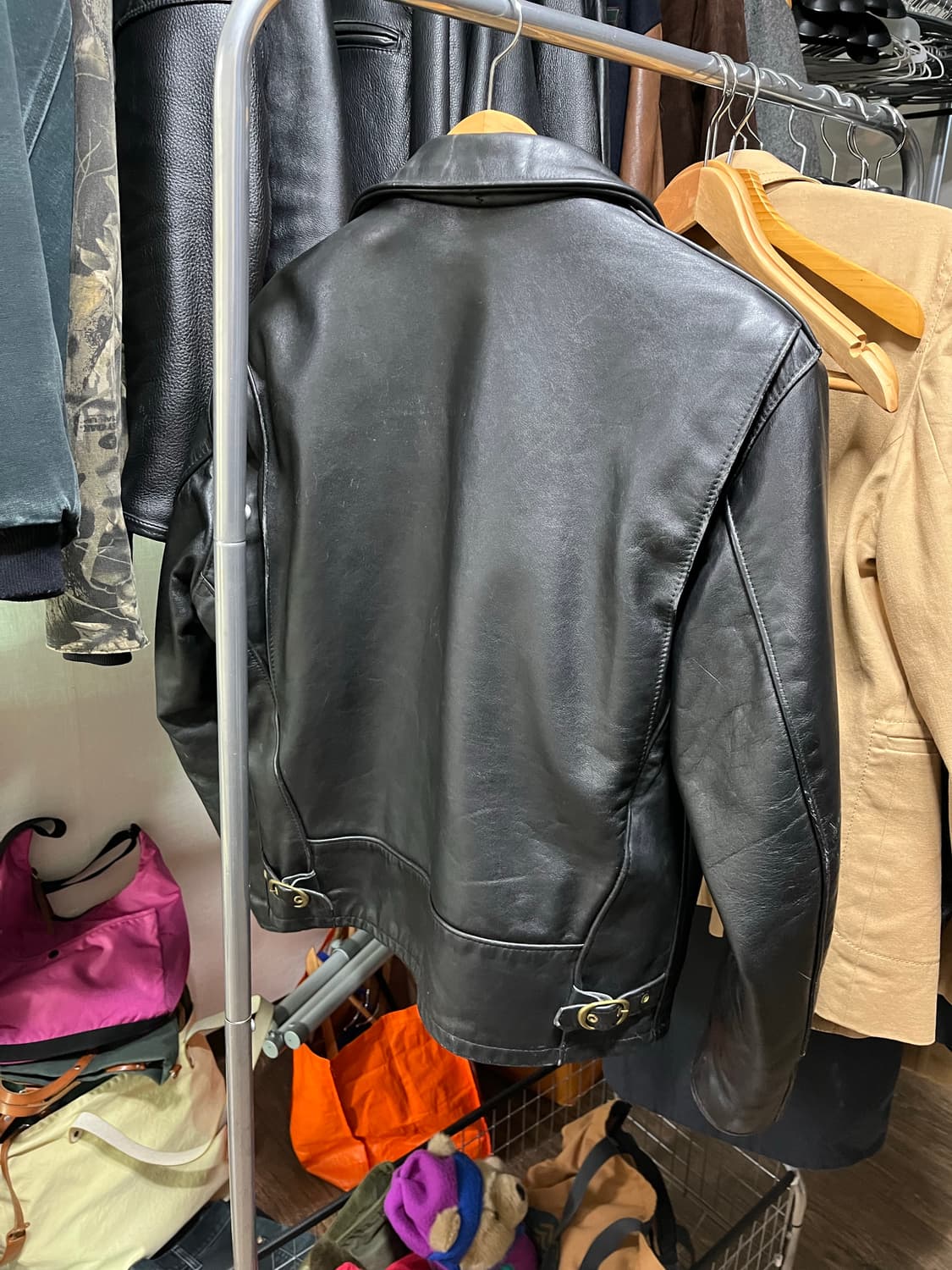 Schott 싱글라이더 레더 자켓 40 내피탈부착 상품이미지4