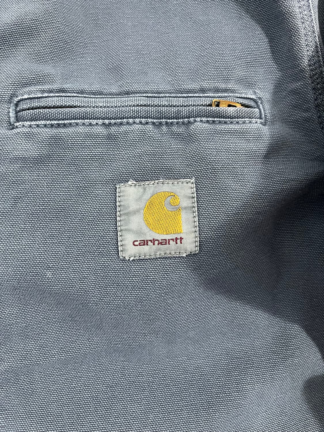 칼하트 WIP 코튼 포플린 라인드 디어본 캔버스 페이디드 디트로이트 자켓 상품이미지6