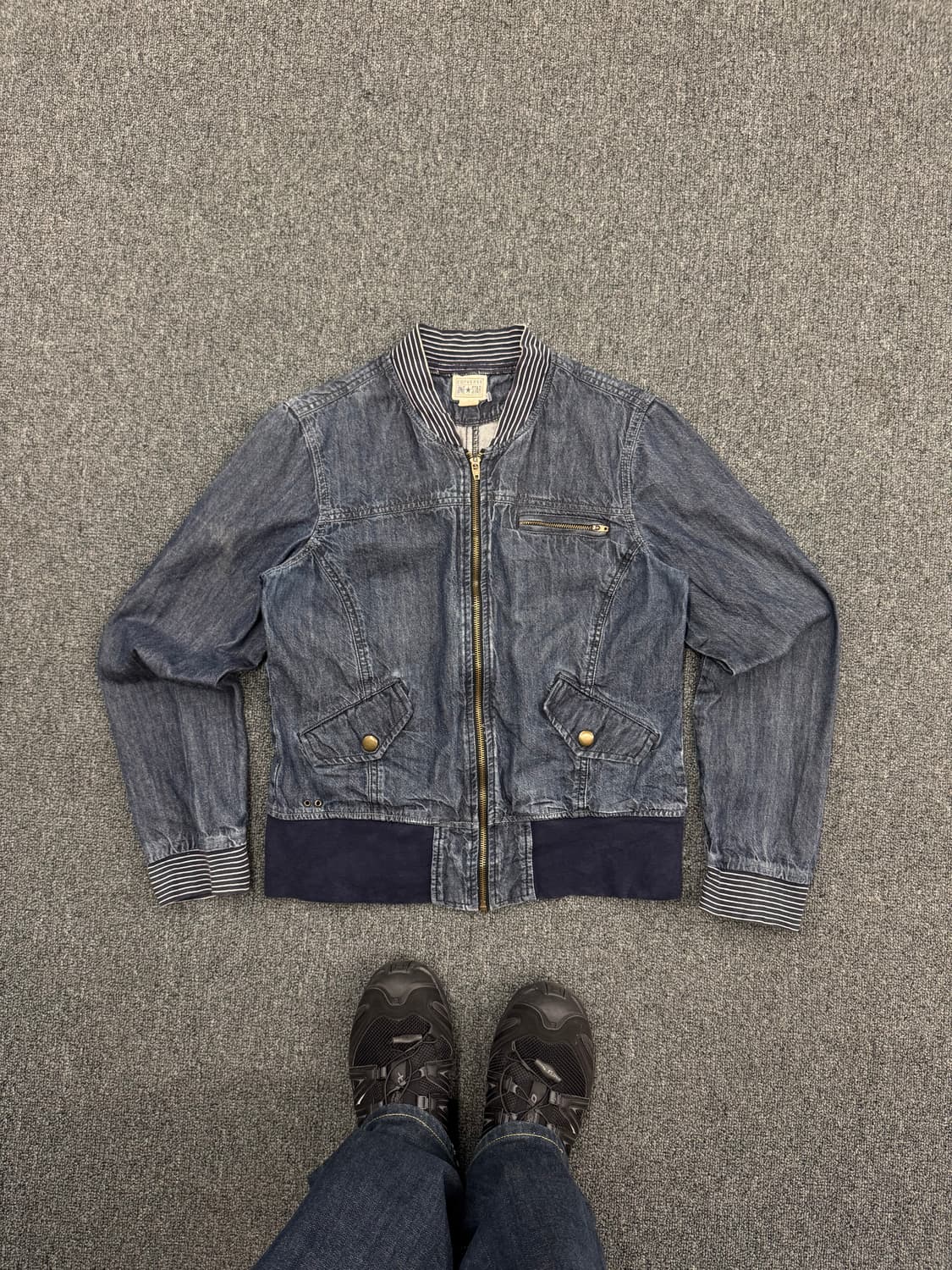 컨버스 빈티지 여성 y2k 워싱 데님집업 자켓 상품이미지1