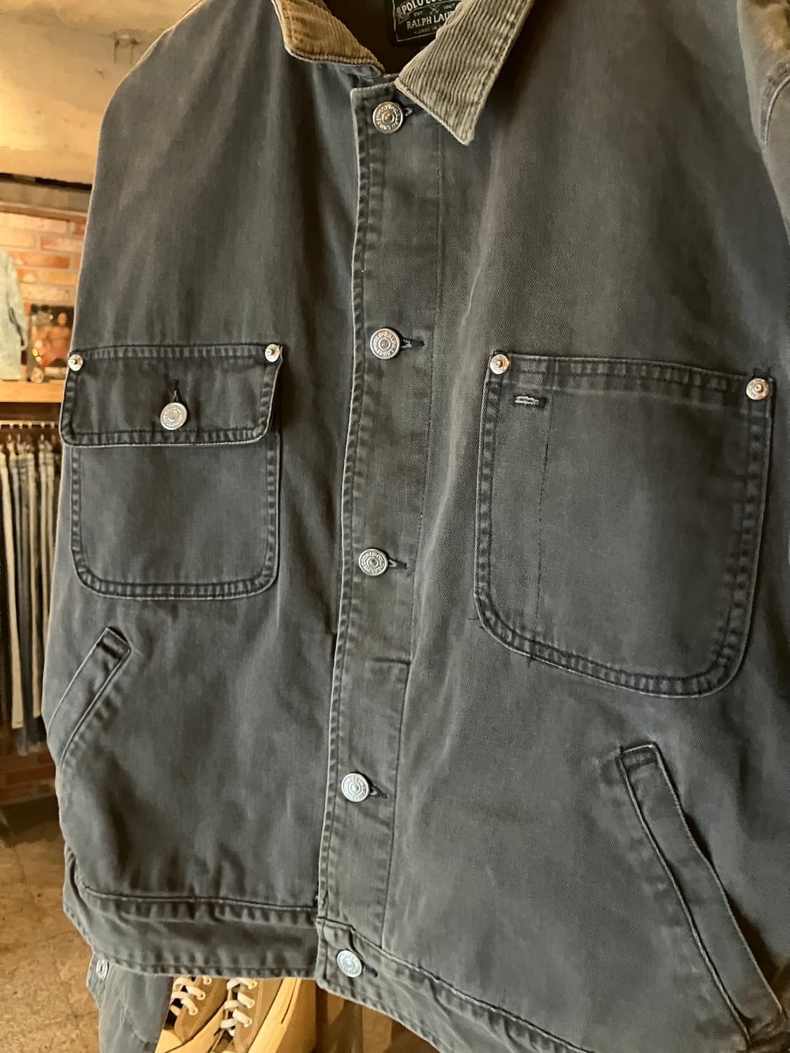 90s USA 빈티지 폴로 컨트리 블랙 덩가리 자켓 상품이미지6