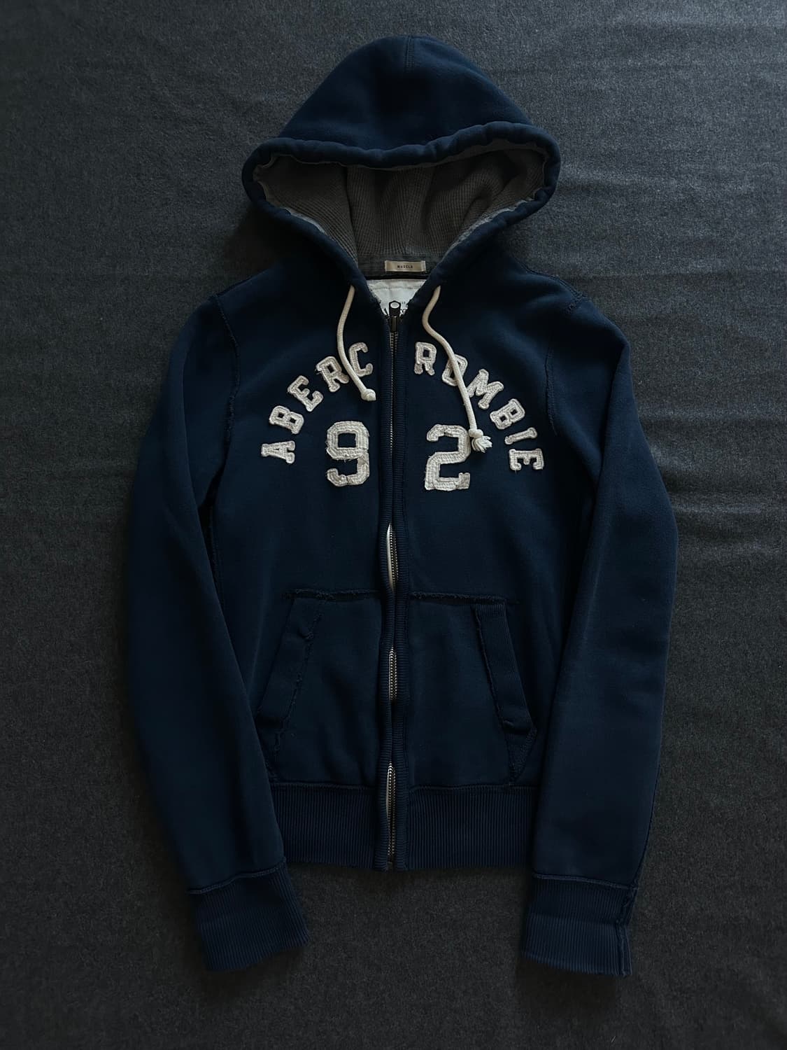 아베크롬비 자수 로고 네이비 후드집업 상품이미지1