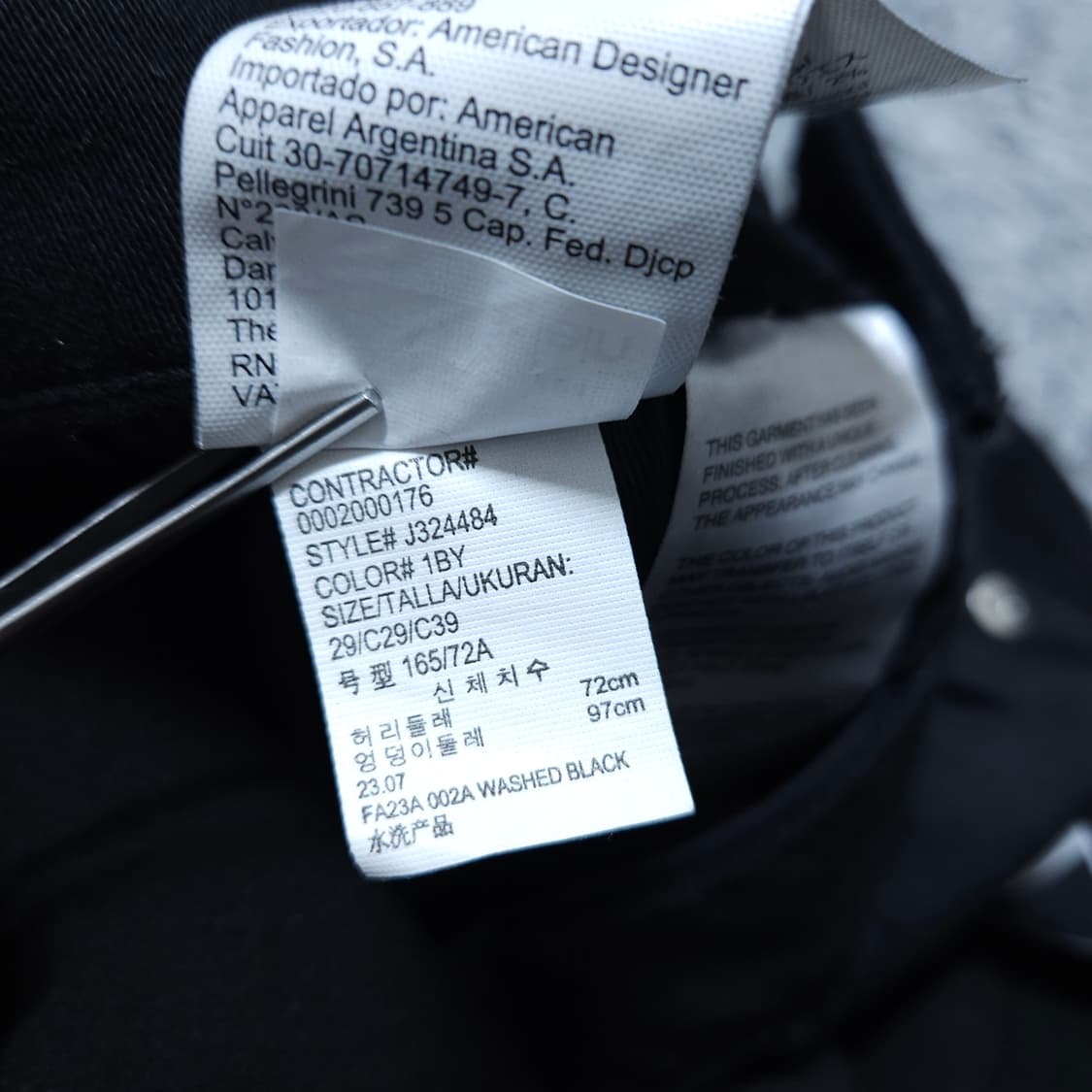 CK켈빈클라인) 29/34 남자 블랙진 청바지 / 왕눈이샵 상품이미지10