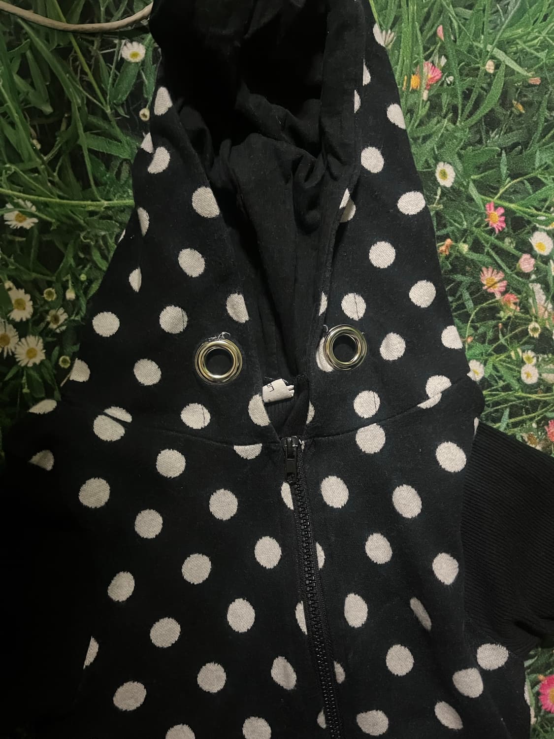 도트 빈티지 후드집업  상품이미지2