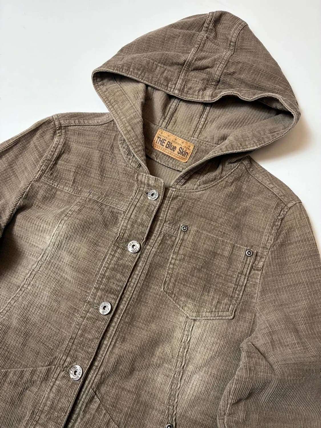 더블루스킨 코듀로이 페이딩 후디 자켓 PN8884 상품이미지2