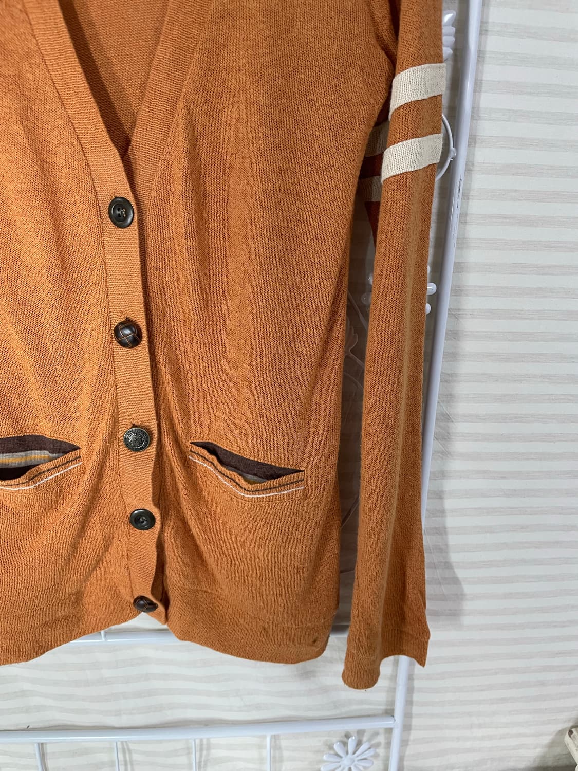 빈티지 오렌지 브라운 모리 가디건 875 y2k 스트릿 모리 갸루 일본빈 상품이미지4