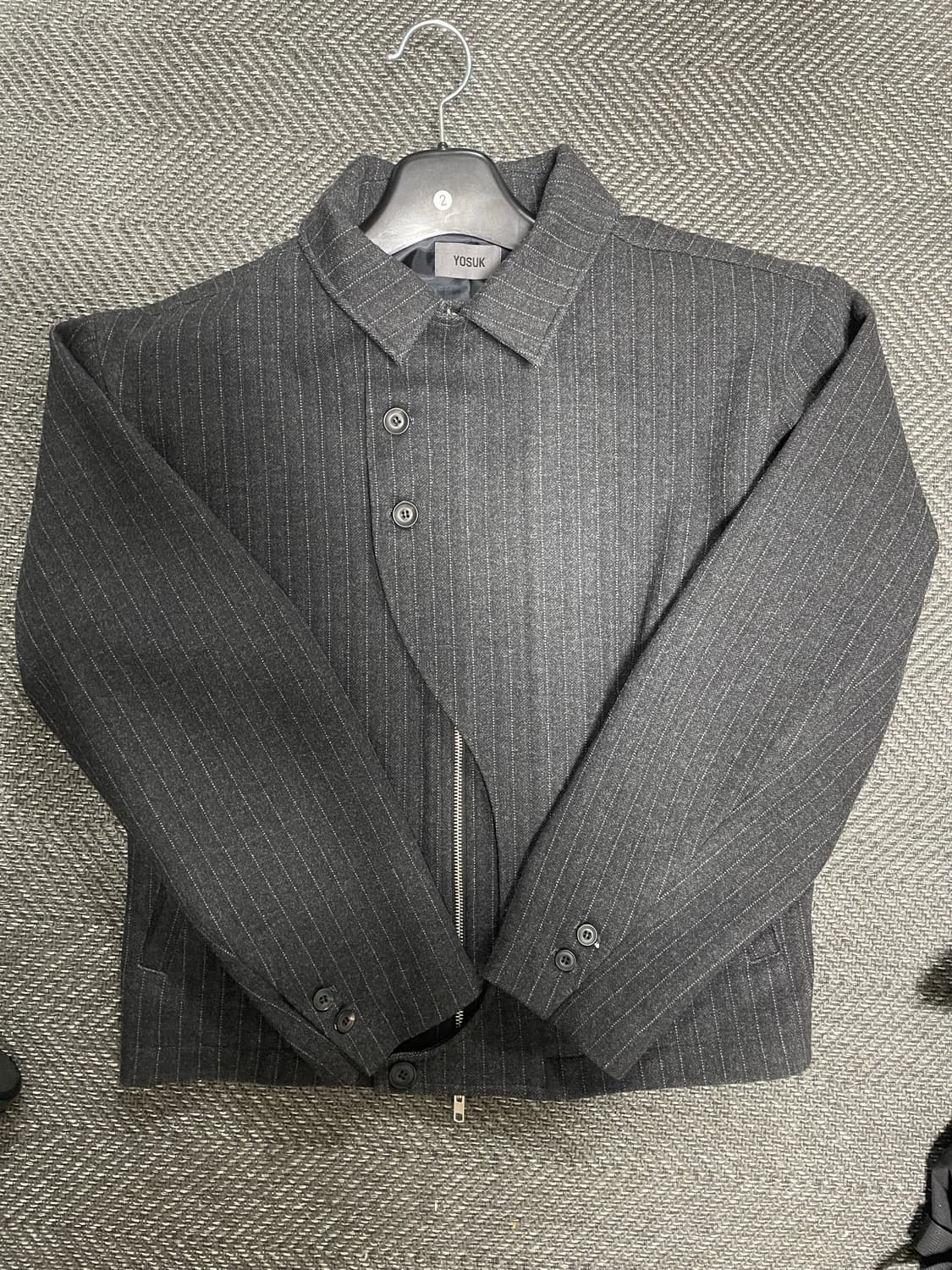 요석 yosuk Arc line jacket(Stripe) 2 판매합니다 상품이미지1