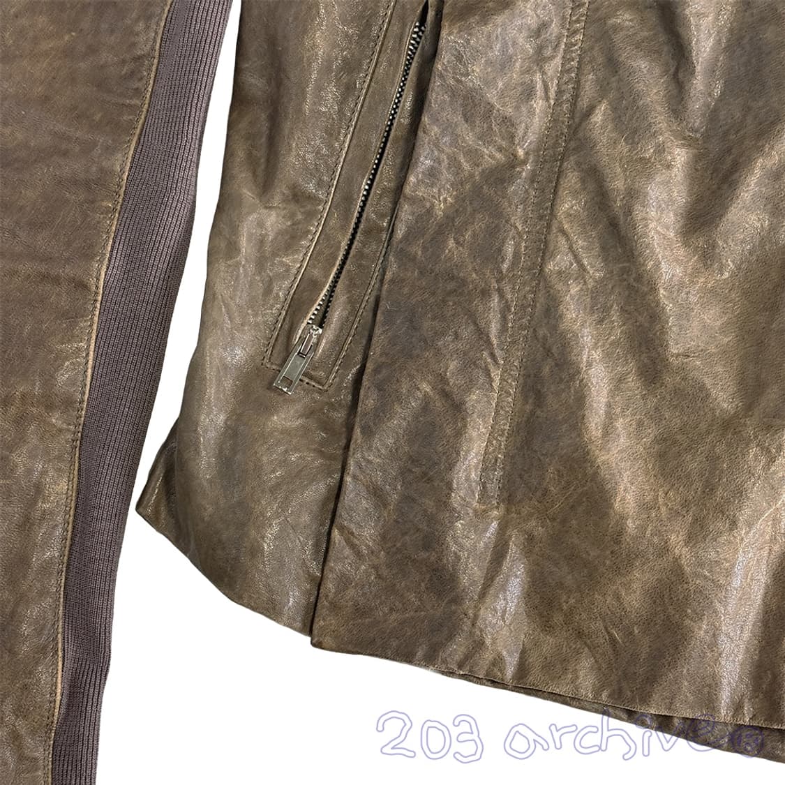 릭오웬스 여성 하이넥 램스킨 자켓 상품이미지4