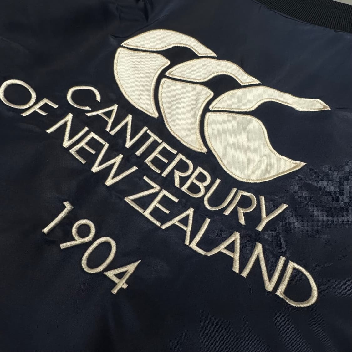 캔터베리 네이비컬러 나일론 양면 자수 패치로고 MA-1 플라이트 자켓 상품이미지6