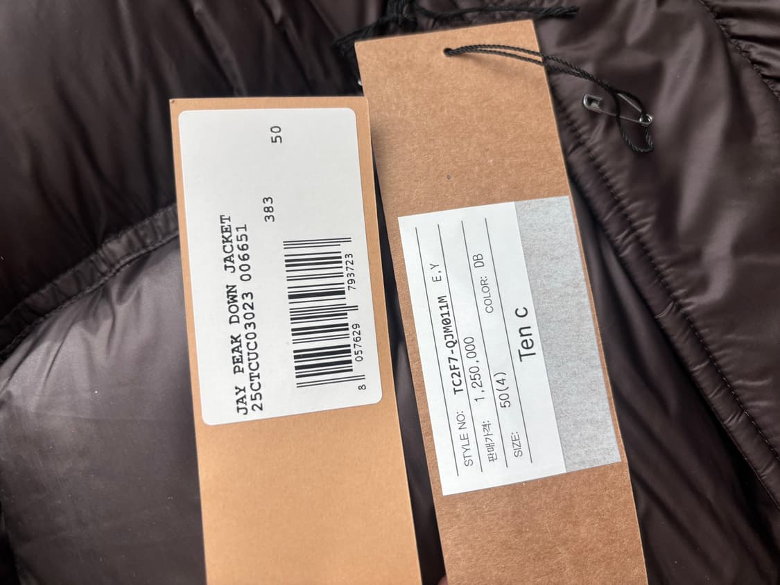 [50] Ten C 제이 피크 다크브라운 다운 패딩 상품이미지4