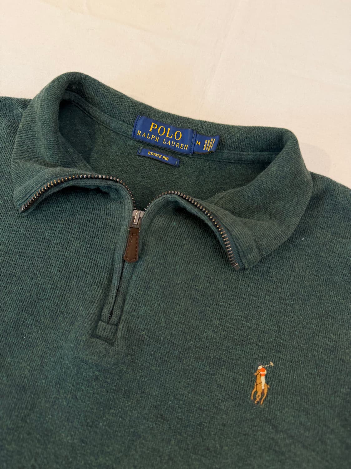 폴로 랄프로렌 반집업 코튼 니트 말차 딥그린 상품이미지2