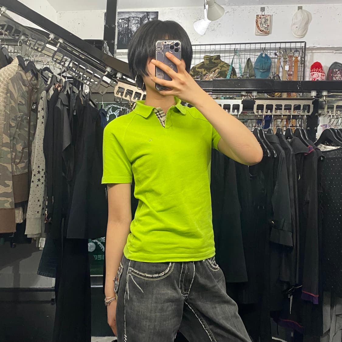 Burberry 카라 체크배색 디테일 반팔티셔츠 상품이미지8