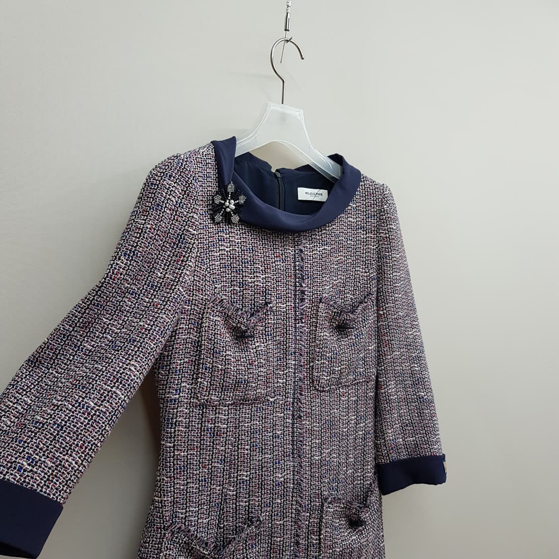 모조에스핀 트위드 원피스 55사이즈 상품이미지3