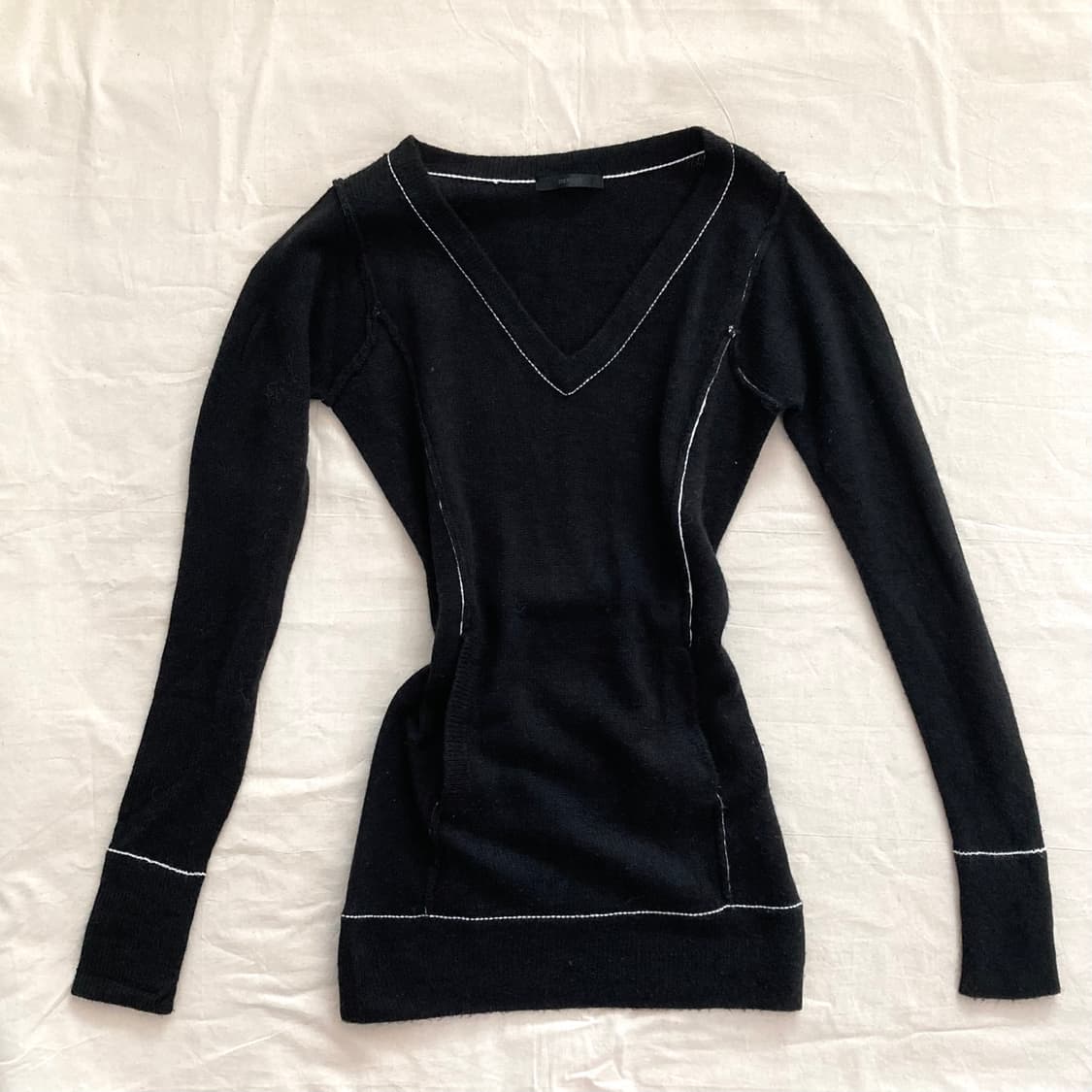 Moussy 갸루 오프숄더 니트 원피스 상품이미지1