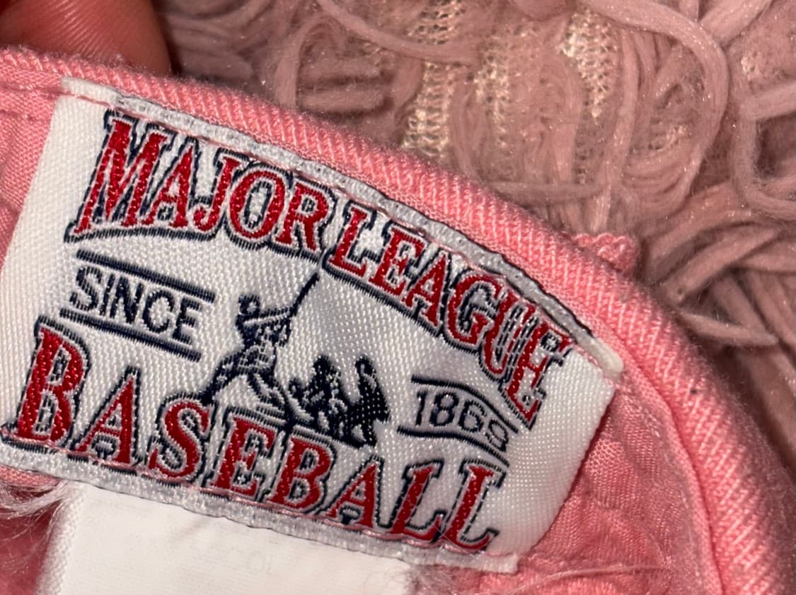 MLB 뉴욕양키스 갸루 y2k 인디핑크 연 코랄핑크 볼캡 모자 NY 상품이미지4