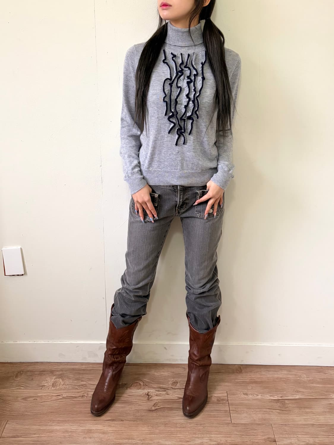 Massimo 프릴 터틀넥 상품이미지3